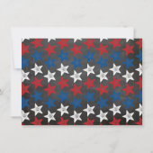 Patriottisch vuurwerk 4 juli Rustic BBQ Party Kaart (Achterkant)