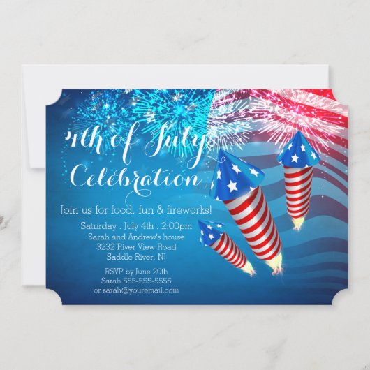 Patriottisch vuurwerk 4de van de Partij van de Jul Kaart (Voorkant)