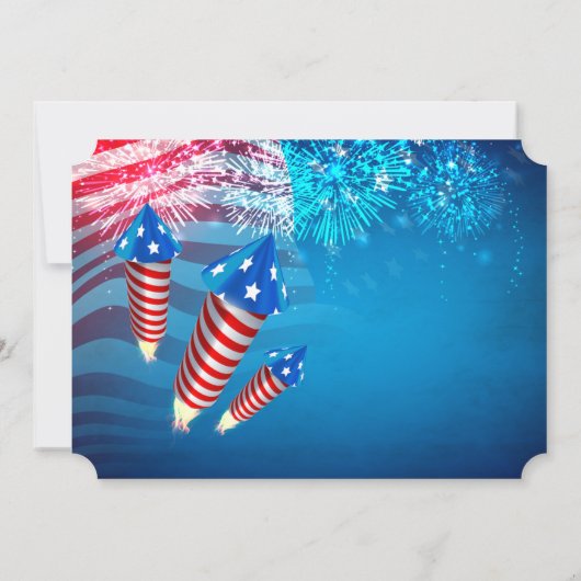 Patriottisch vuurwerk 4de van de Partij van de Jul Kaart (Achterkant)