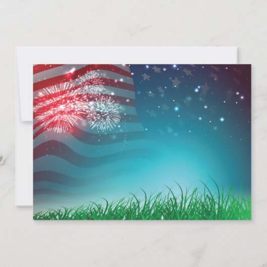 Patriottisch vuurwerk 4de van de Partij van de Jul Kaart (Achterkant)