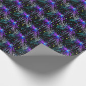 Patriottisch vuurwerk betegeld op de vierde omloop cadeaupapier (Hoek)