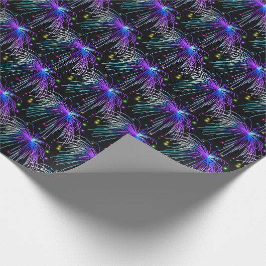 Patriottisch vuurwerk betegeld op de vierde omloop cadeaupapier (Hoek)