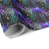 Patriottisch vuurwerk betegeld op de vierde omloop cadeaupapier (Rol Hoek)