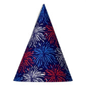 Patriottisch vuurwerk feesthoedjes (Links)