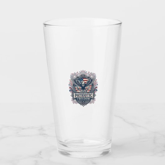 Patriottisch Vuurwerk Festival Vector Grafische T- Glas (Voorkant)