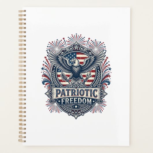 Patriottisch Vuurwerk Festival Vector Grafische T- Planner (Voorkant)