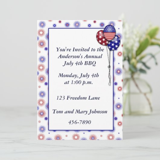 Patriottisch vuurwerk kaart (Staand voorkant)