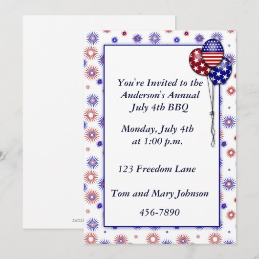 Patriottisch vuurwerk kaart (Voorkant / Achterkant)