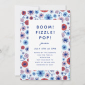 Patriottisch vuurwerk op 4 juli Uitnodiging Post P (Voorkant)