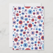 Patriottisch vuurwerk op 4 juli Uitnodiging Post P (Achterkant)