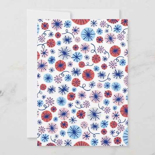 Patriottisch vuurwerk op 4 juli Uitnodiging Post P (Achterkant)