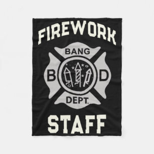 Patriottisch vuurwerk personeel 4th of July Crew S Fleece Deken