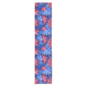 Patriottisch Vuurwerk / Rood Wit Blauwe Feest Korte Tafelloper (Voorkant)