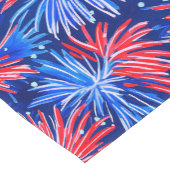 Patriottisch Vuurwerk / Rood Wit Blauwe Feest Korte Tafelloper (Hoek)