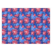 Patriottisch Vuurwerk / Rood Wit Blauwe Feest Tafelkleed (Voorkant (Horizontaal))