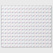 Patriottisch vuurwerk Roodboekje Rood Blauw Cadeaupapier (Vlak)