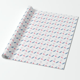 Patriottisch vuurwerk Roodboekje Rood Blauw Cadeaupapier