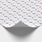 Patriottisch vuurwerk Roodboekje Rood Blauw Cadeaupapier (Hoek)