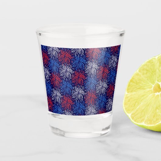 Patriottisch vuurwerk shot glas (Voorkant)