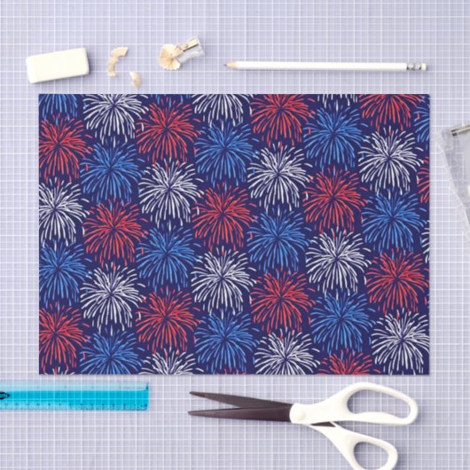 Patriottisch vuurwerk tissuepapier (Craft)