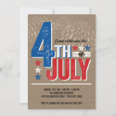Patriottisch vuurwerk Vierde juli Partij nodigt ui Kaart (Voorkant)