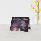 Patriottisch Vuurwerk, Vlag & Eagle Veteraan Kaart (Gele Bloem)