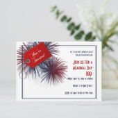 Patriottisch vuurwerk voor Memorial Day Kaart (Staand voorkant)