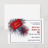 Patriottisch vuurwerk voor Memorial Day Kaart (Voorkant / Achterkant)