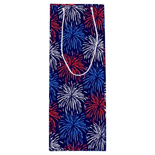 Patriottisch vuurwerk wijn cadeautas (Voorkant)