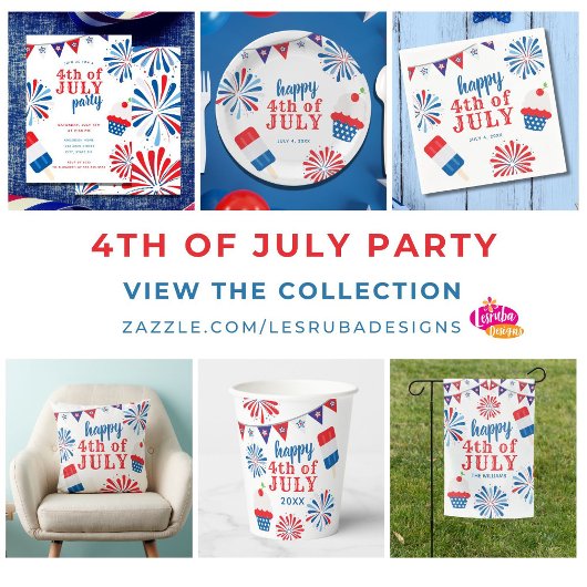 Patriottisch vuurwerkfeest op 4 juli kaart