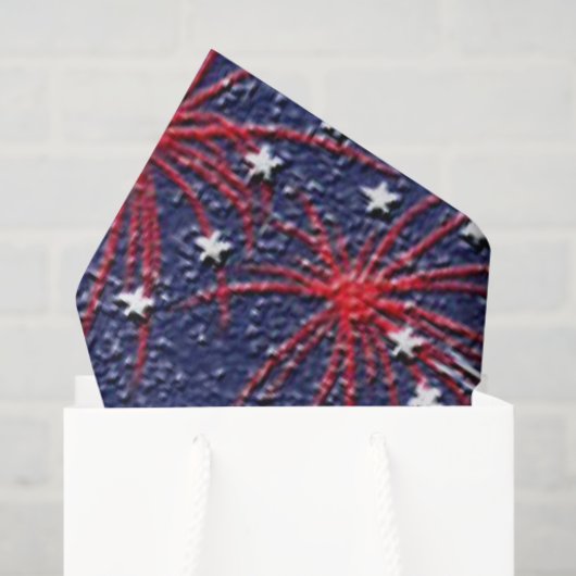Patriottisch vuurwerkpatroon tissuepapier (Cadeauzakje)