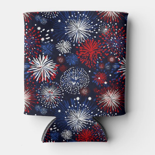 Patriottisch vuurwerkspektakel blikjeskoeler (Voorkant)