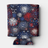 Patriottisch vuurwerkspektakel blikjeskoeler (Achterkant)