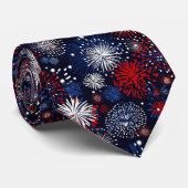 Patriottisch vuurwerkspektakel stropdas (Opgerold)