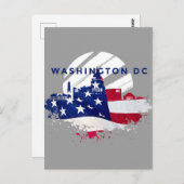 Patriottisch Washington DC Briefkaart (Voorkant / Achterkant)