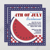 Patriottisch Watermelon 4 juli Barbecue Kaart (Voorkant / Achterkant)