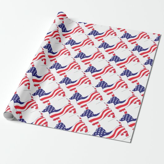 Patriottisch-Weiner Cadeaupapier (Uitgerold)