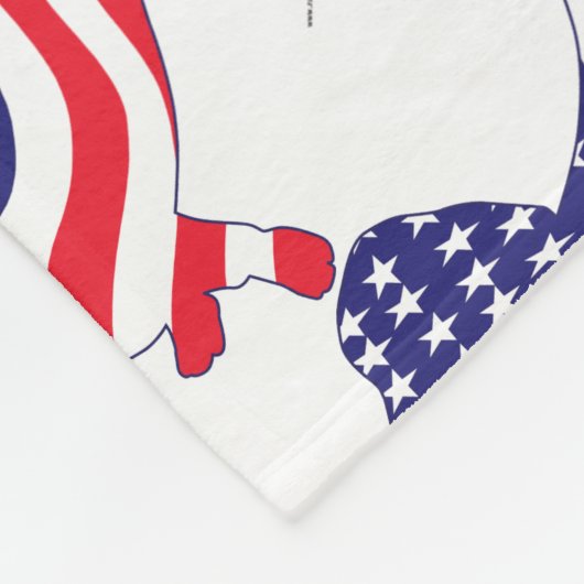 Patriottisch-Weiner Fleece Deken (Hoek)