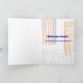 Patriottisch Welkom Thuis Zoon Militair Dank u Aut Bedankkaart (Binnen)