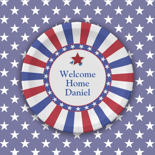 Patriottisch Welkom Thuisfeest Papieren Bordje