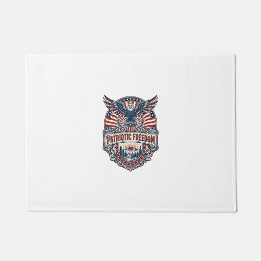 Patriottisch Wellness-retraite Vector Graphic T-sh Deurmat (Voorkant)