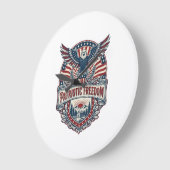Patriottisch Wellness-retraite Vector Graphic T-sh Grote Klok (Hoek)