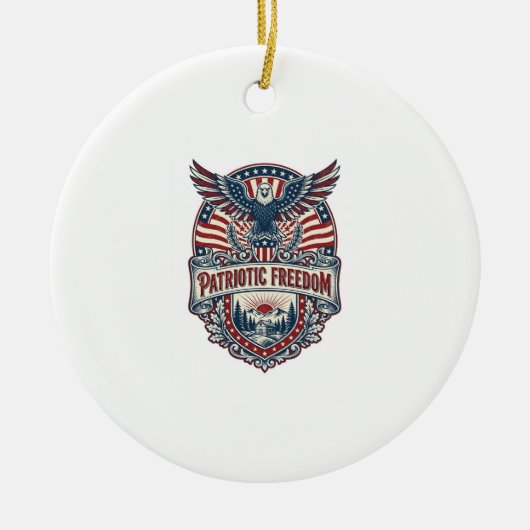 Patriottisch Wellness-retraite Vector Graphic T-sh Keramisch Ornament (Voorkant)