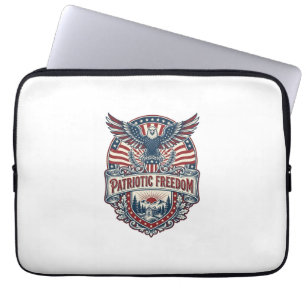 Patriottisch Wellness-retraite Vector Graphic T-sh Laptop Sleeve