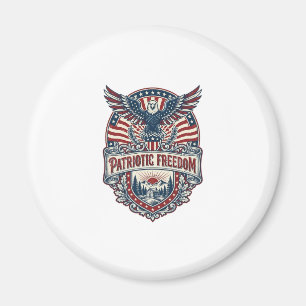 Patriottisch Wellness-retraite Vector Graphic T-sh Magneet