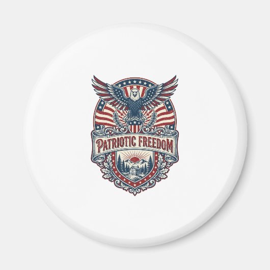 Patriottisch Wellness-retraite Vector Graphic T-sh Magneet (Voorkant)