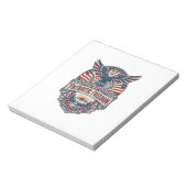 Patriottisch Wellness-retraite Vector Graphic T-sh Notitieblok (Linkerzijde)