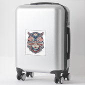 Patriottisch Wellness-retraite Vector Graphic T-sh Sticker (Koffer)