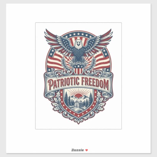 Patriottisch Wellness-retraite Vector Graphic T-sh Sticker (Vel)