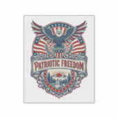 Patriottisch Wellness-retraite Vector Graphic T-sh Sticker (Voorkant)